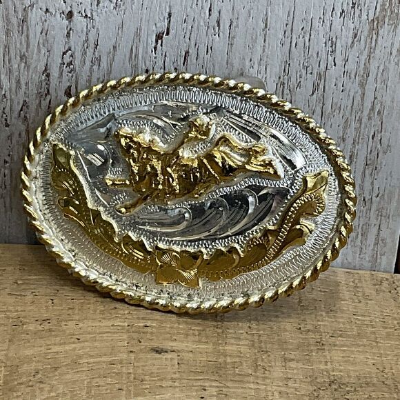 Rodeo Bull Riding Belt Buckle Mens The Classics Buckle Collection Cowboy Western - Picture 1 of 6